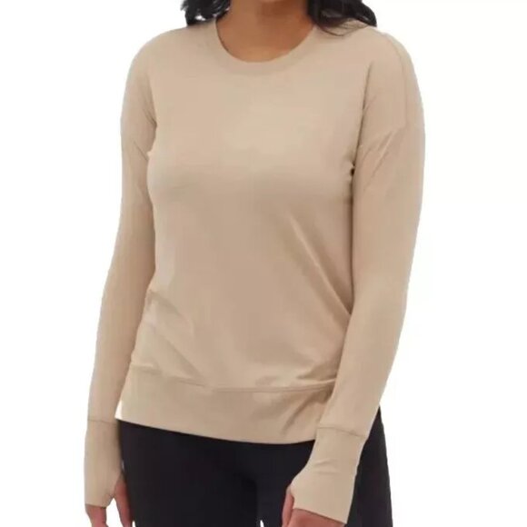 Bench Tops - NWT Bench Urbanwear Women's Long Sleeve Activewear Top Tan Size S $50 3C686